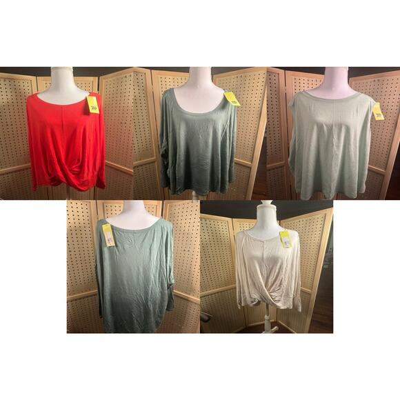 Target Size 4X Set Of 5 All In Motion Tops NWT - Picture 1 of 15